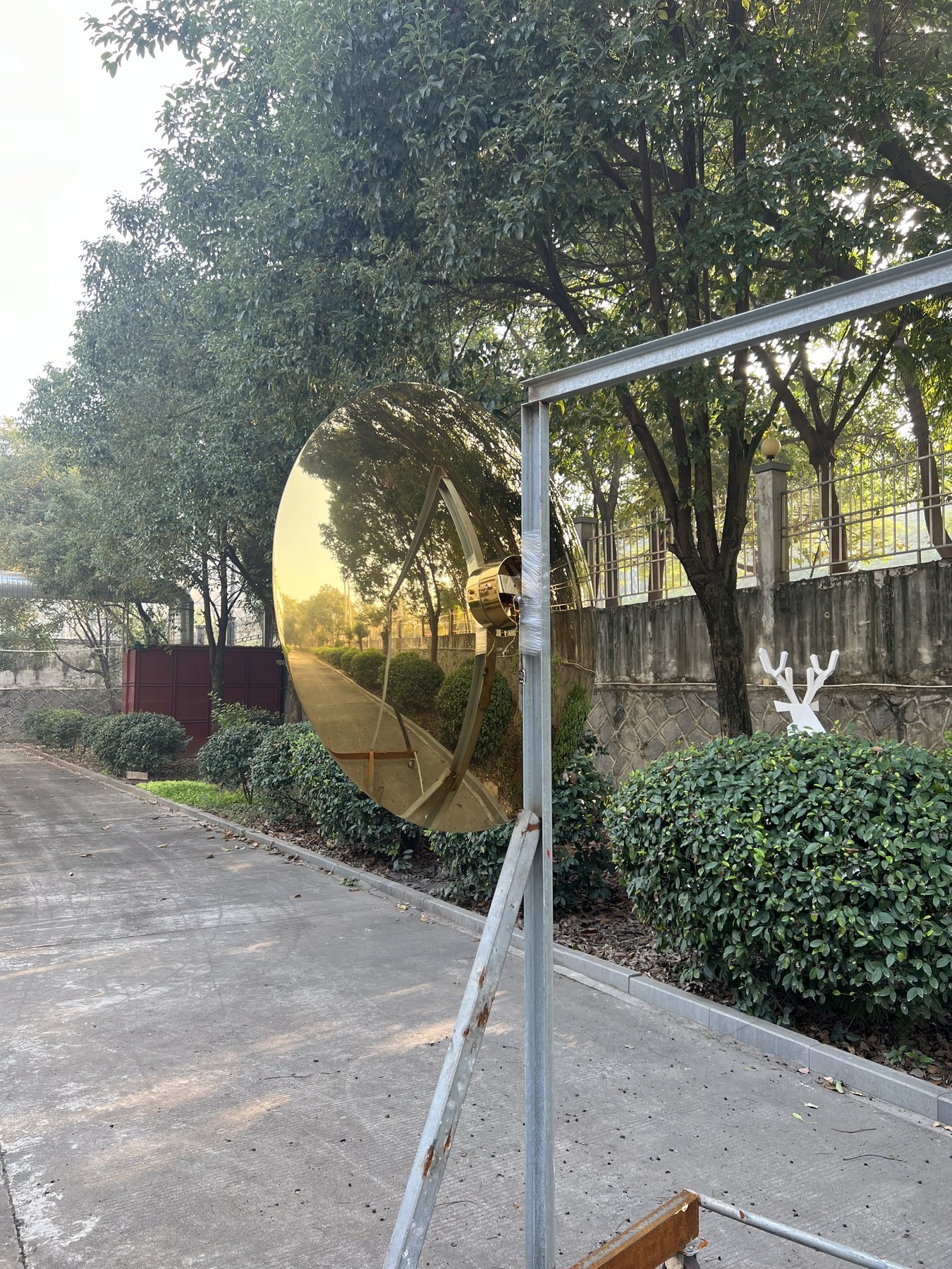 Golden Mirror Stainless Steel Disc Sculpture