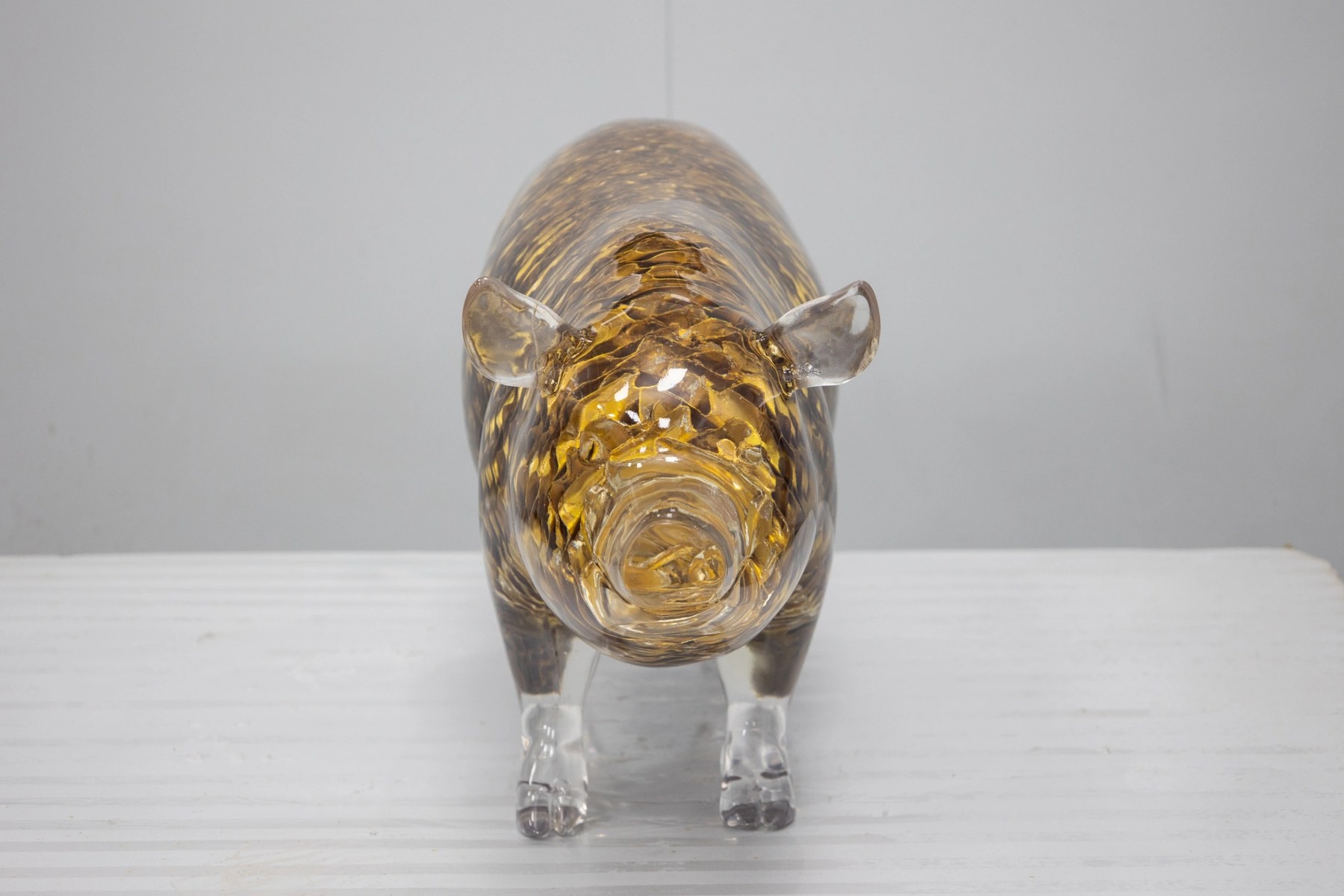 Transparent resin display sculpture