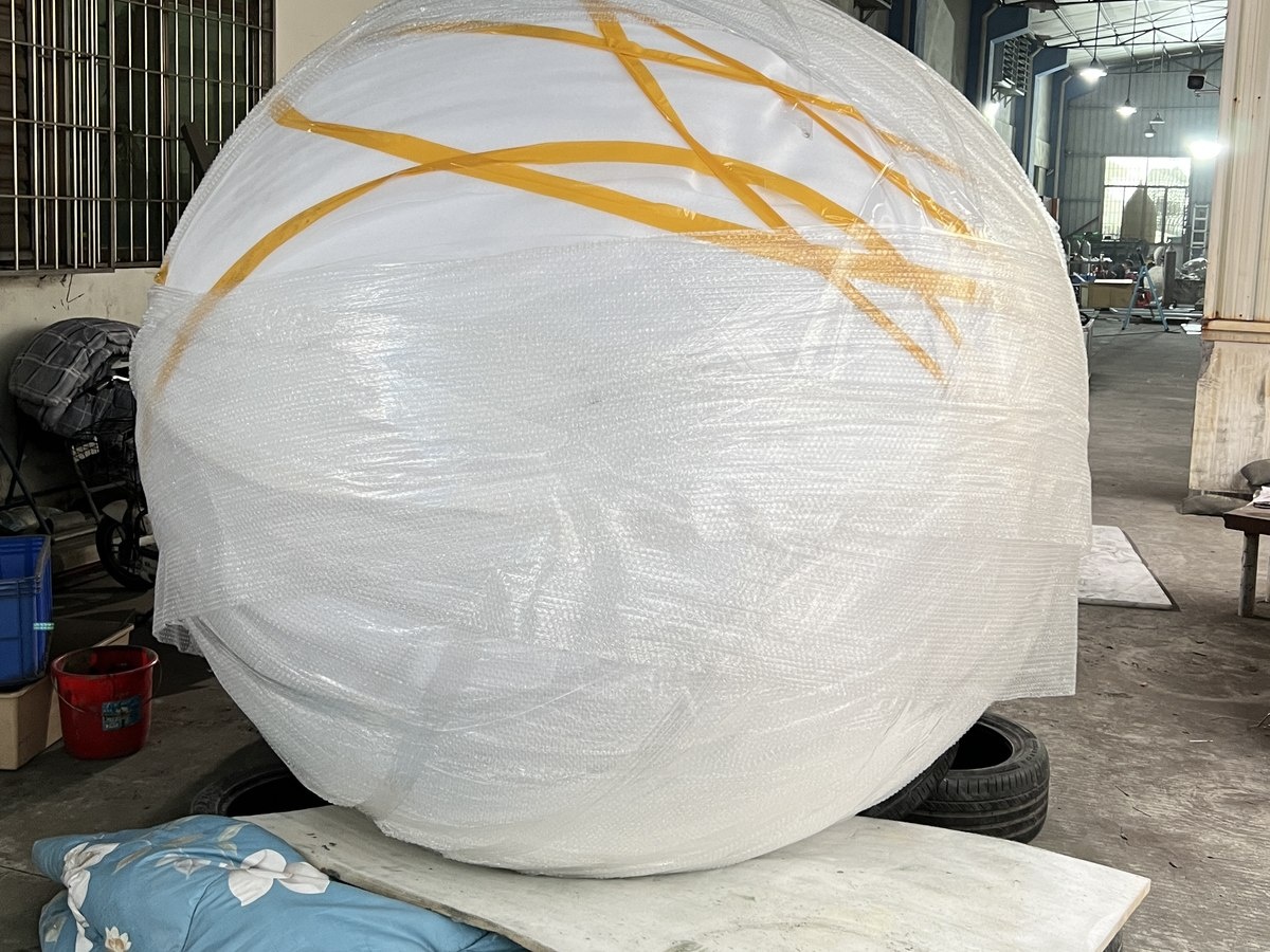 Mirror sphere protective wrapping